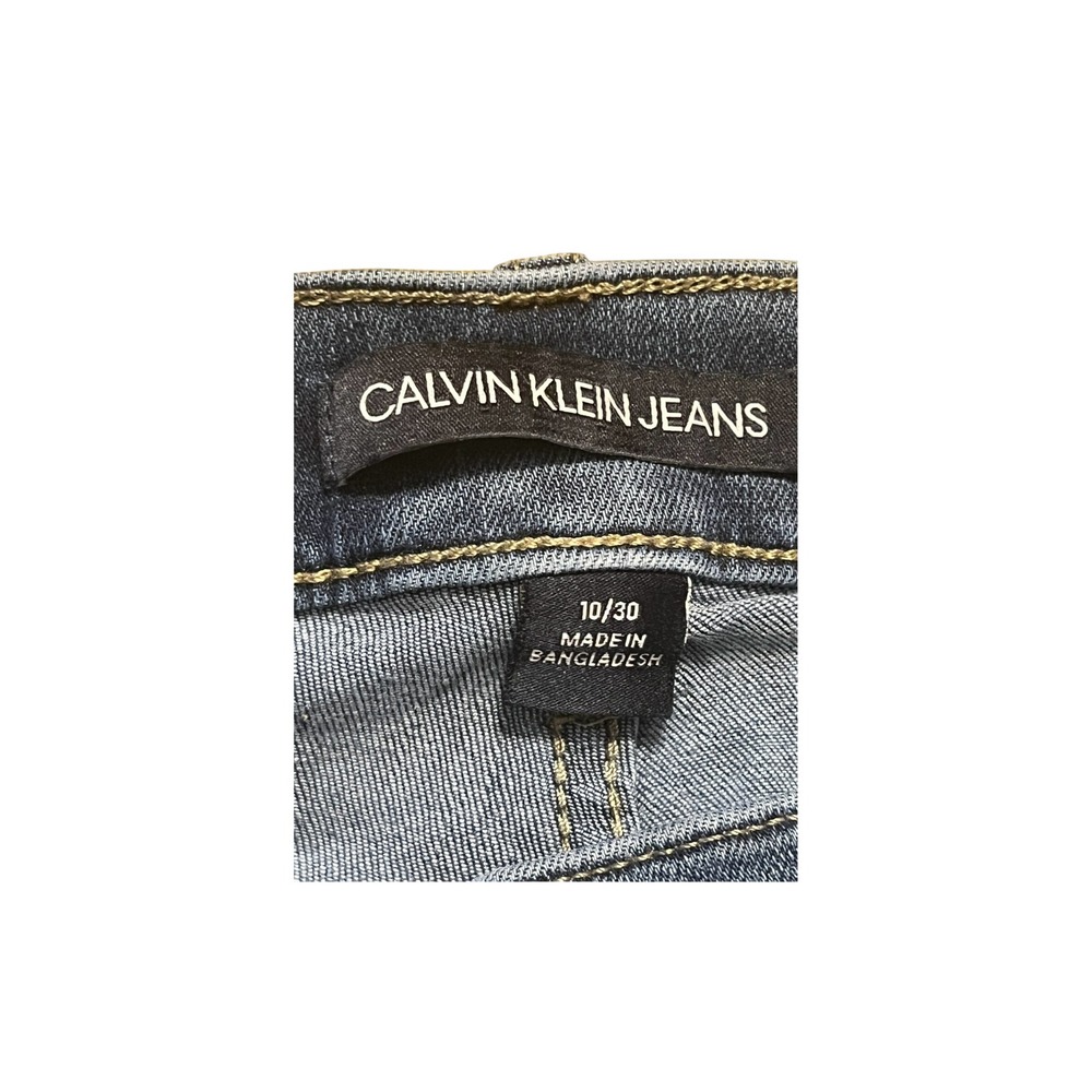 Calvin Klein Jeans Womens High Rise Skinny Jeans Size 10/30‎ Distressed Hem